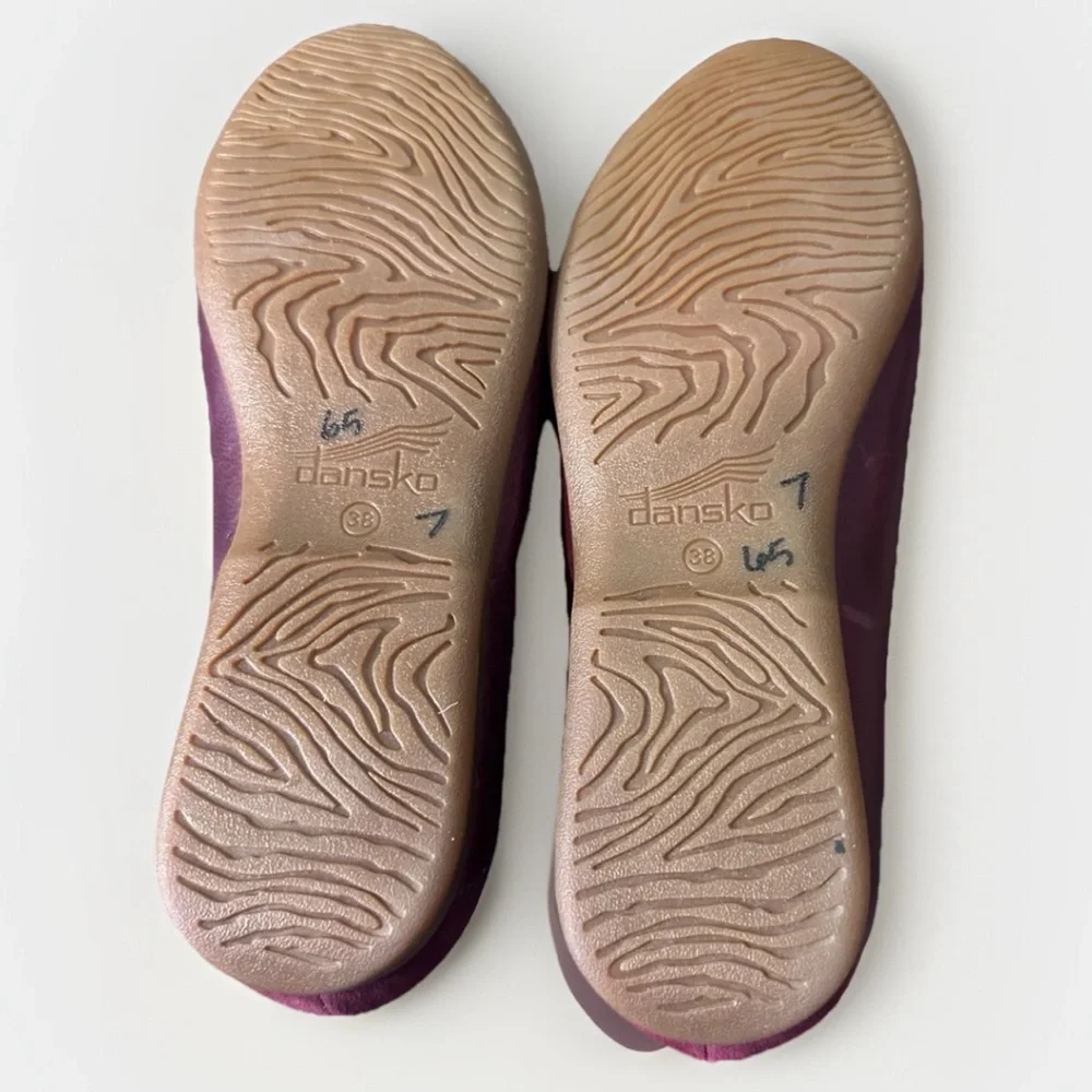 New‎ Dansko Wine Glazed Leather Lace Women's Loafers 38 /7.5-8 USA